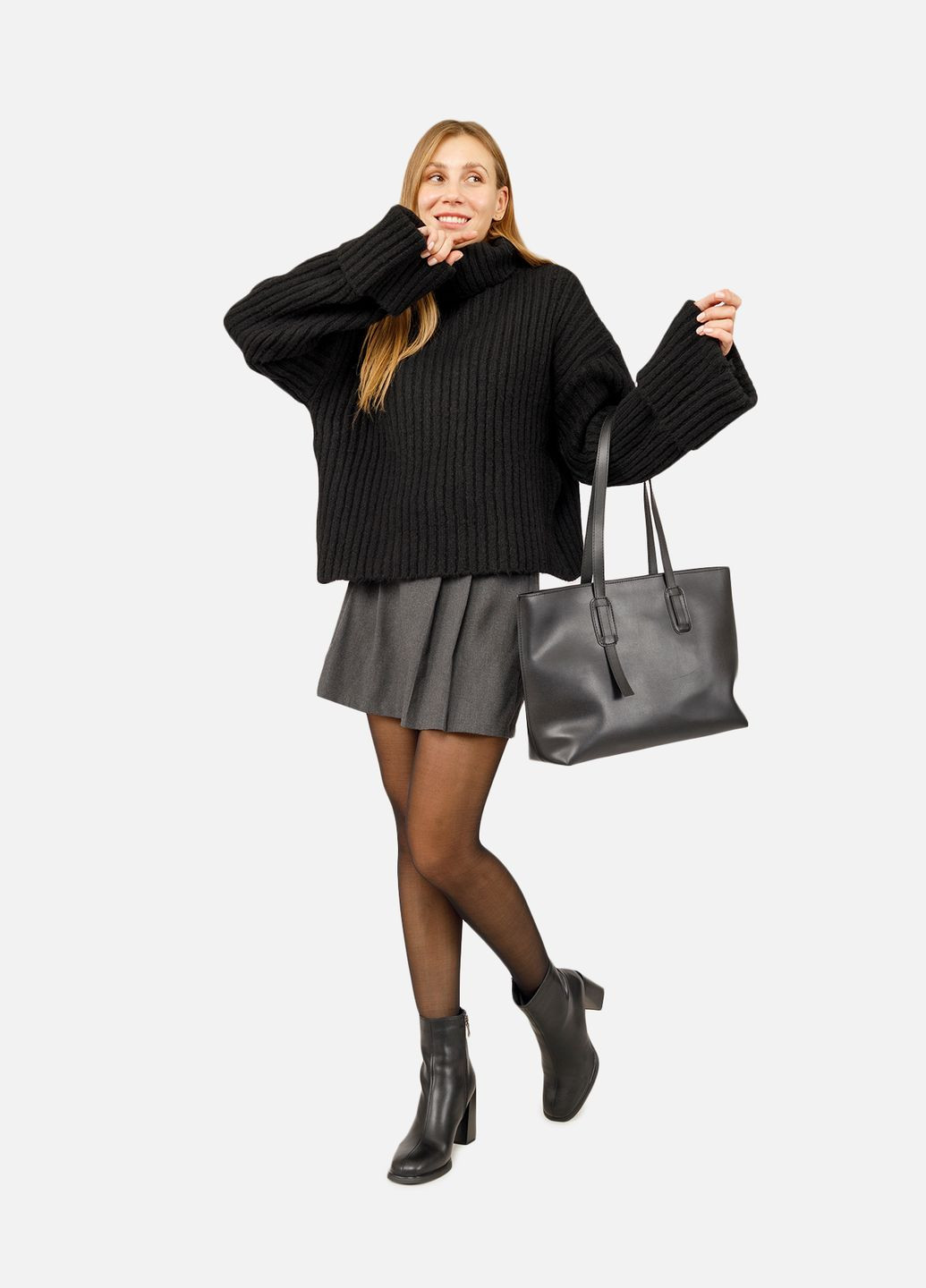 Черный зимний женский свитер цвет черный цб-00262486 Daisy