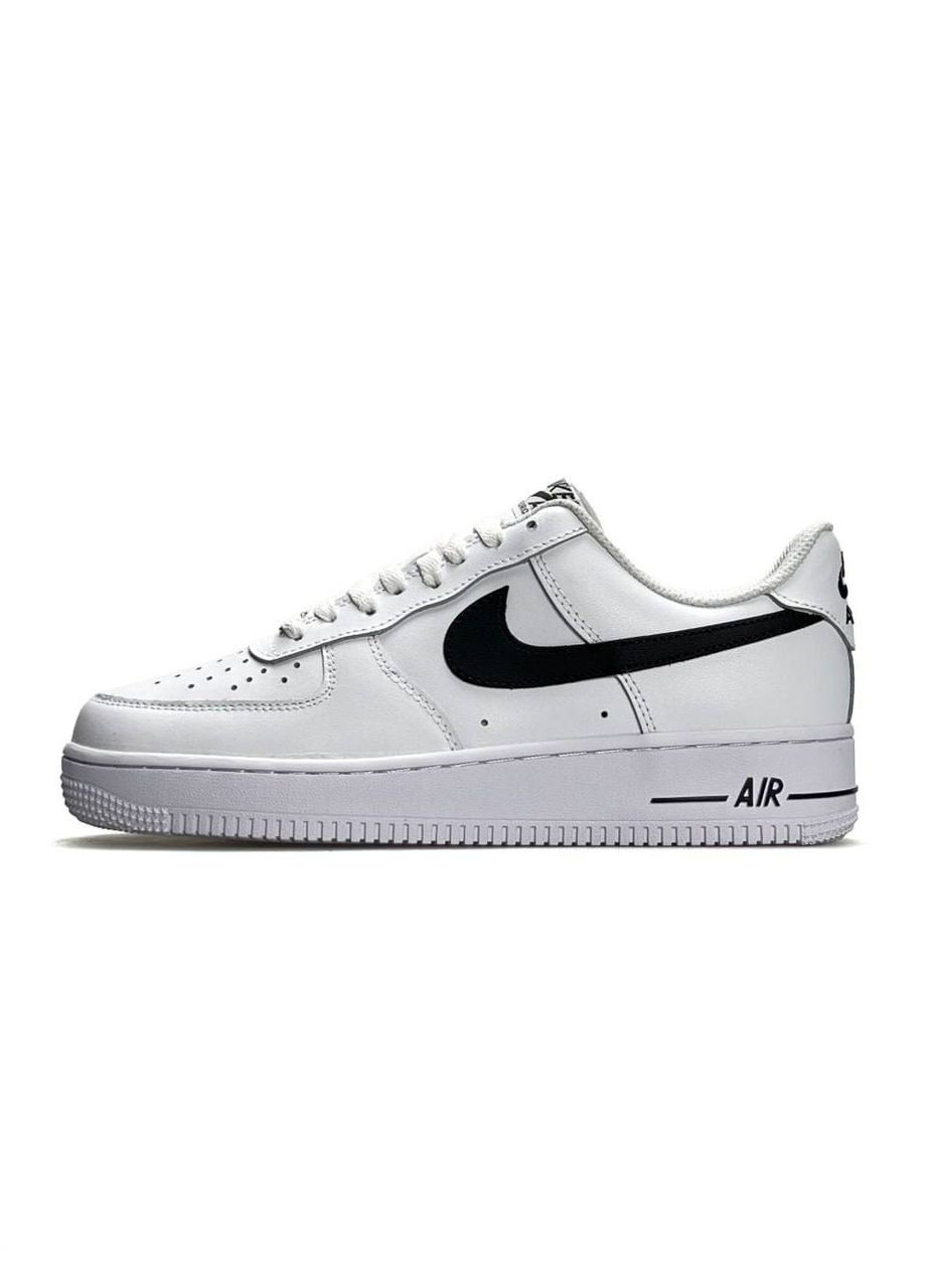 Кроссовки женские Nike No Brand Air Force 1 W White Black белые демисезоны (361020341)