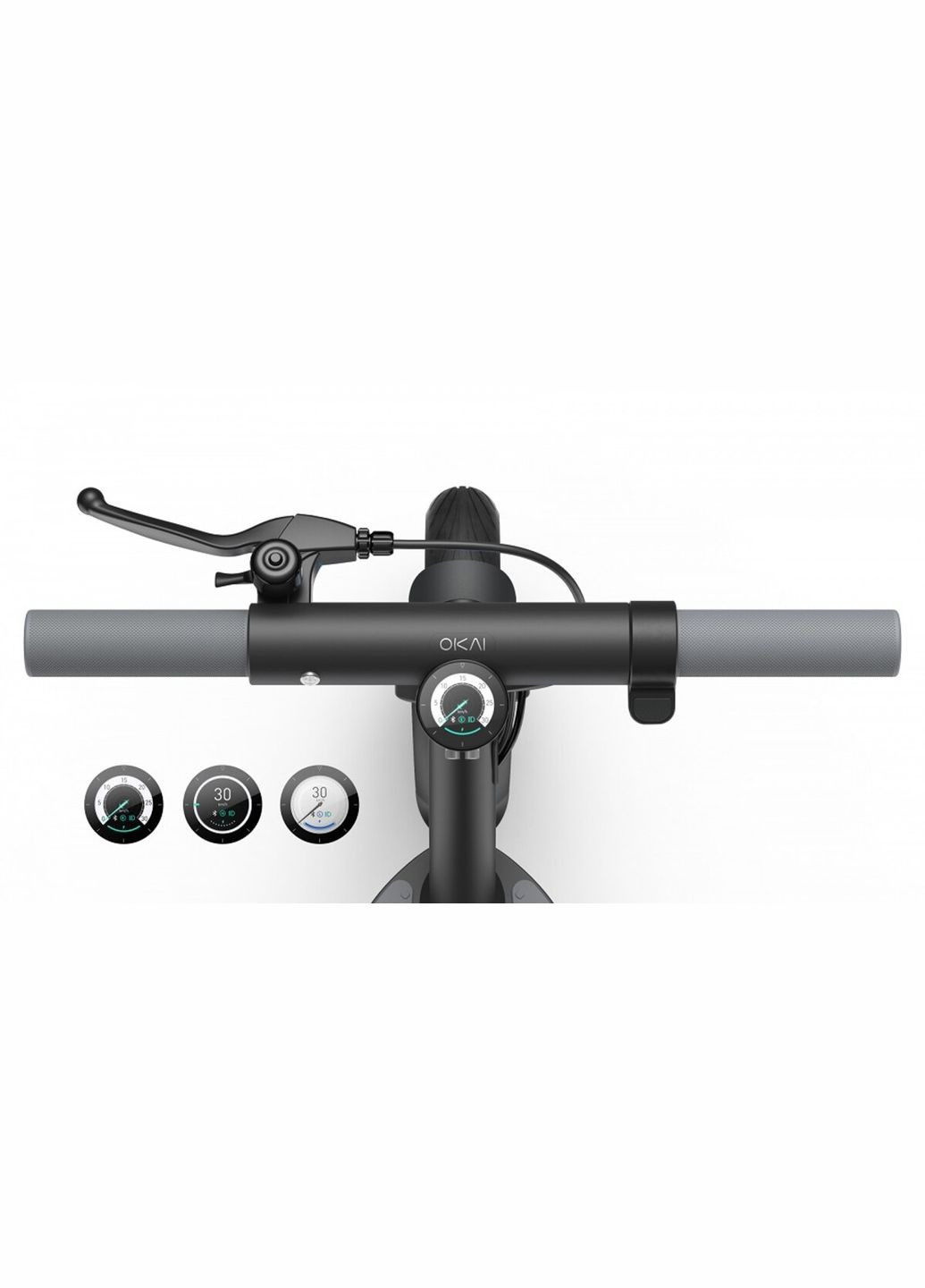 Электросамокат ES10NEON Lite Black 9", 300(600)W, 7.8Ah, 30km, 25kmh, 20%, NFC, App,15kg (ES10-B ) OKAI (300681662)