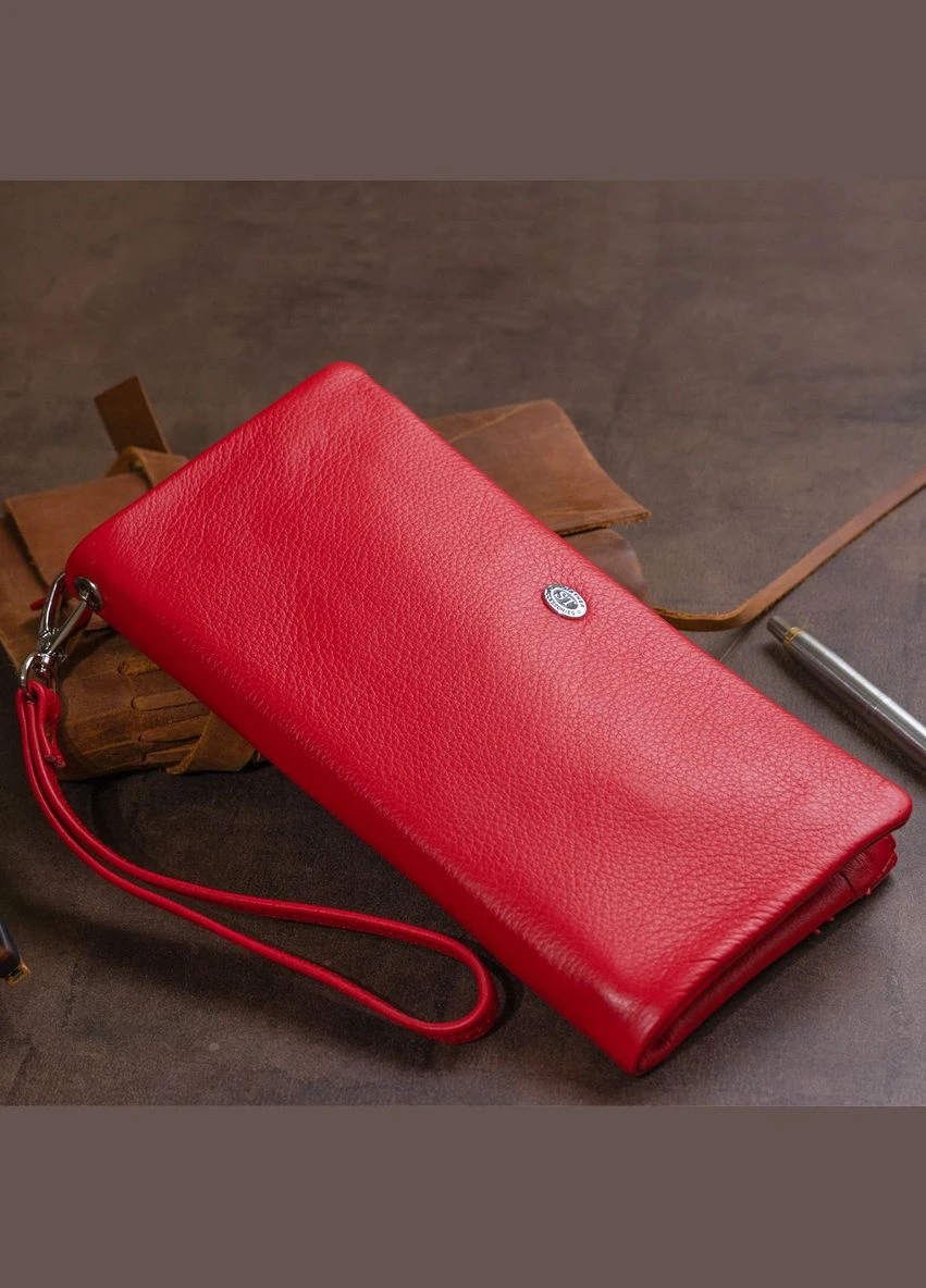 Гаманець-клатч зі шкіри з кишенею для мобільного 19315 st leather (331908092)