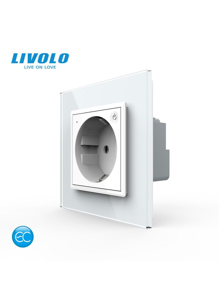 Умная розетка EC с заземлением (VL-M7FCTC16AZ2-2WP) Livolo (370985114)
