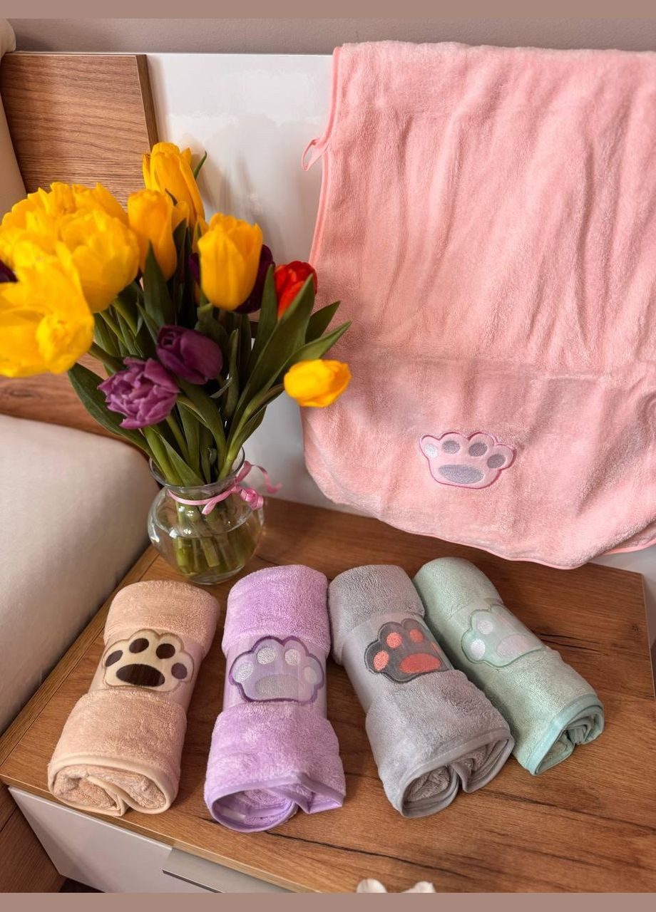 Гипоаллергенные полотенца 35х70 см из микрофибры (П4К-al-kuhnya25-001\2) No Brand комбинированный