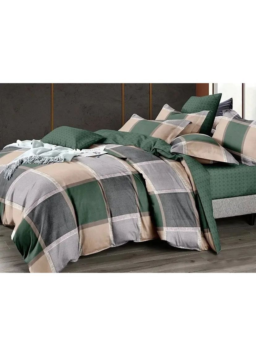 Комплект постельного белья Бязь Голд "Шотландка" Семейный 150х220 см No Brand (352474185)