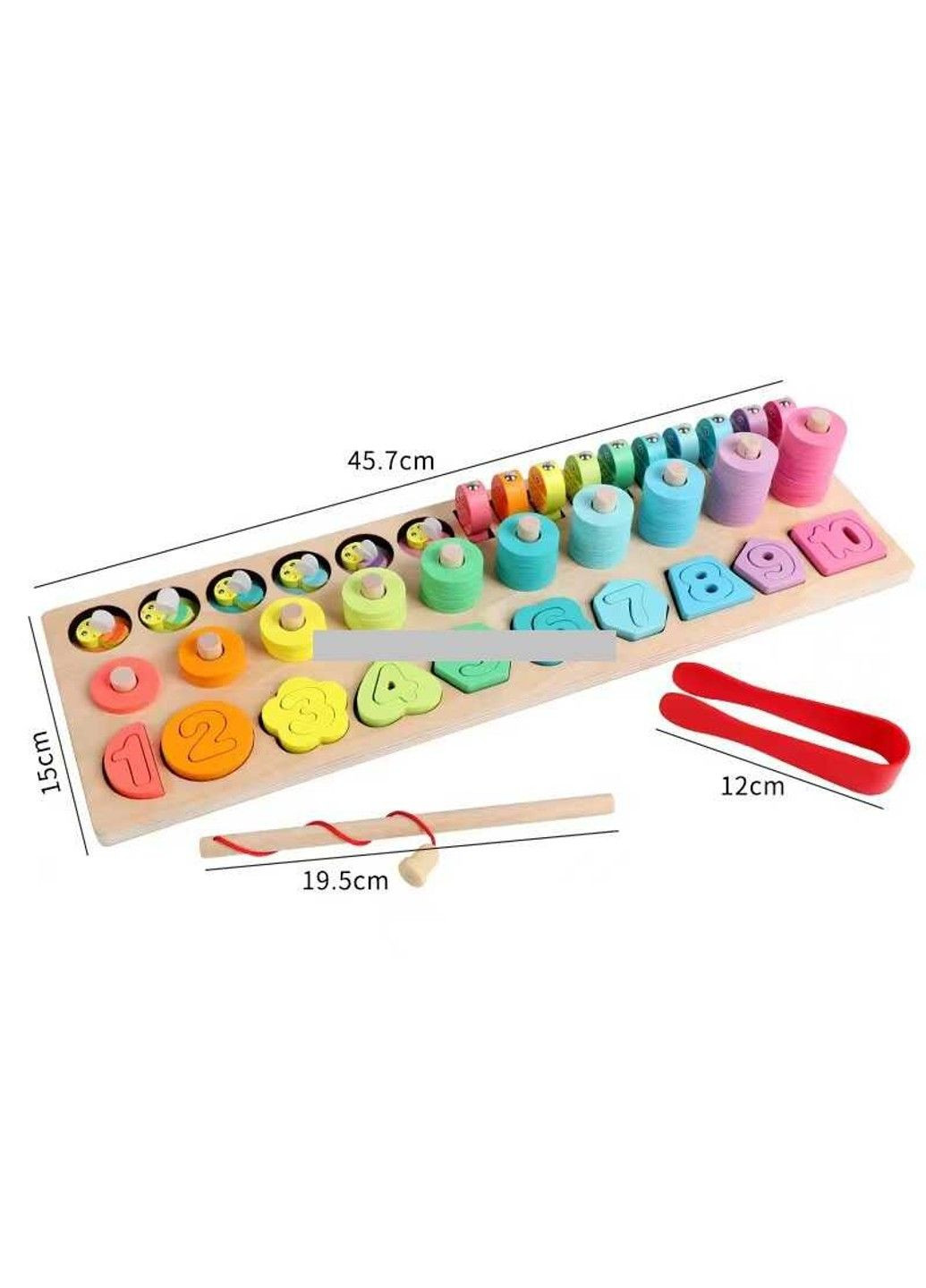 Доска логическая C 61714 (28) магнитная рыбалка, математический, геометрический сортер, сортер по цвету, пирамидки, в коробке No Brand (304769635)