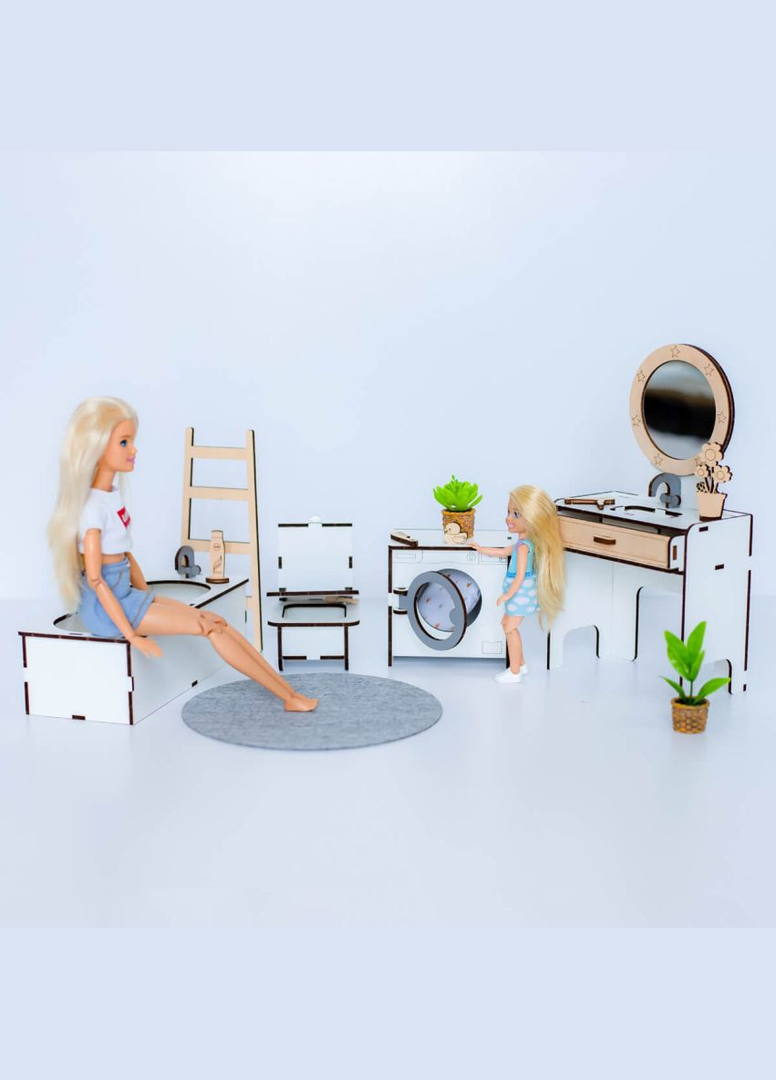 Набір лялькових меблів для Барбі "Ванна Еко" (kmb001eco) NestWood (303632975)