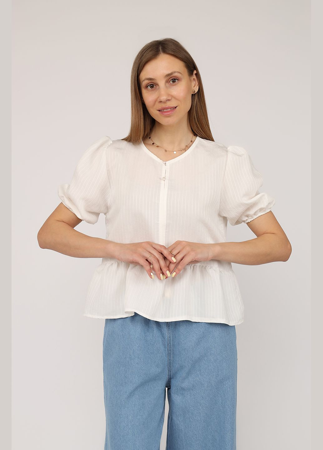 Белая блуза женская цвет белый cb-00275892 Mixray