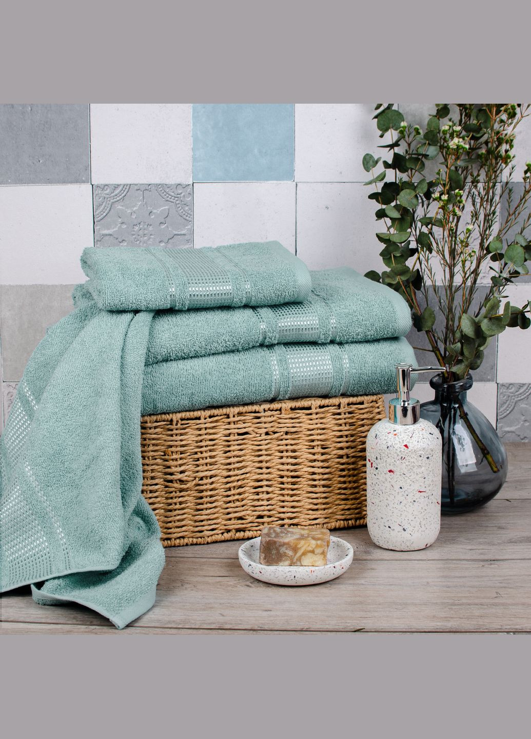 Полотенце махровое 100х150 ROYAL бирюзовое Aisha бирюзовый