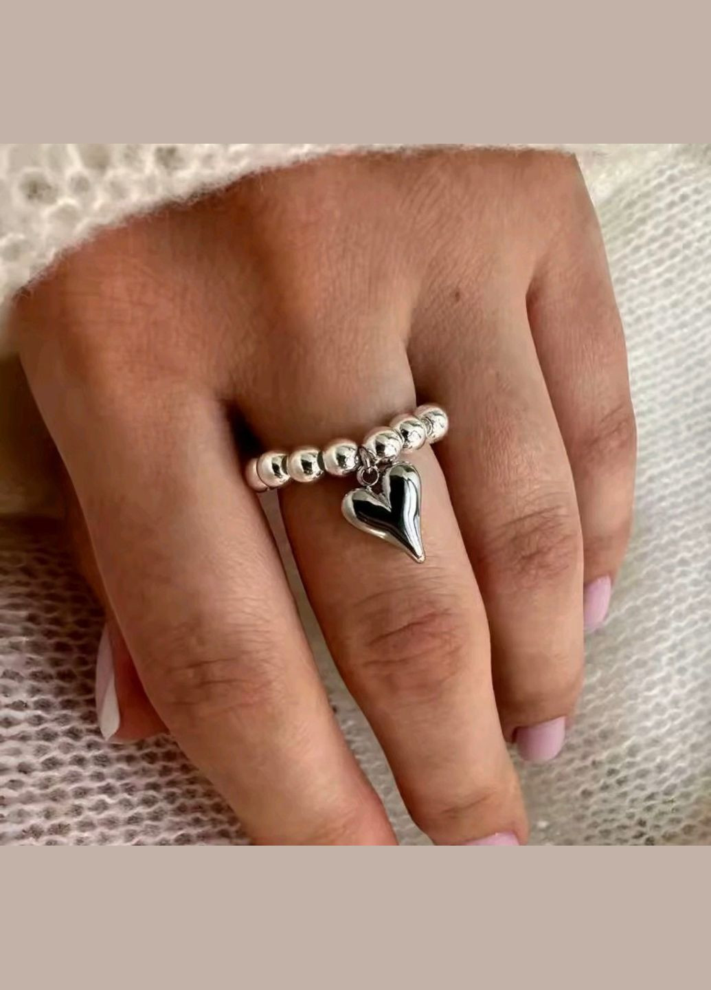 Каблучка з намистин з сердечком, кільце, колечко, каблучка з бісеру, колечко з намистинок, каблучка сердечко Fashion Jewelry (341536895)