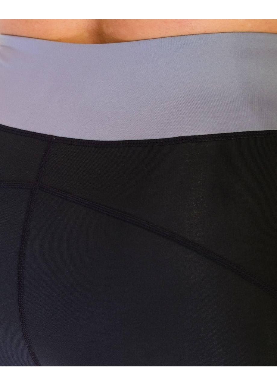 Женские спортивные лосины Plus Size черные / Женские эластичные лосины для спорта черные / Женские фитнес черные лосины большой размер No Brand (368669748)