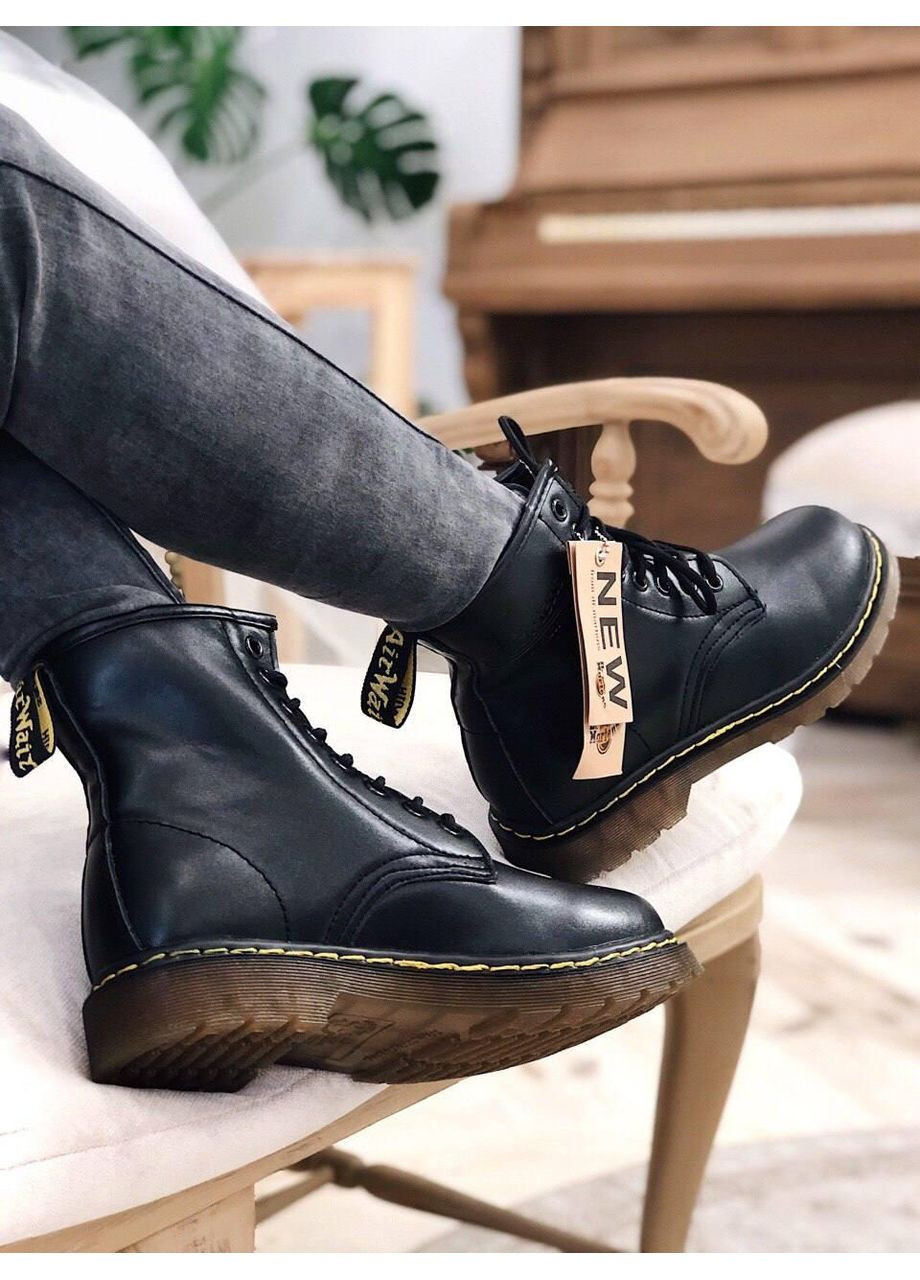 Черевики жіночі та чоловічі Dr. Martens 1460 Black 11822006 Доктор Мартінс (Хутро) No Brand (366322860)