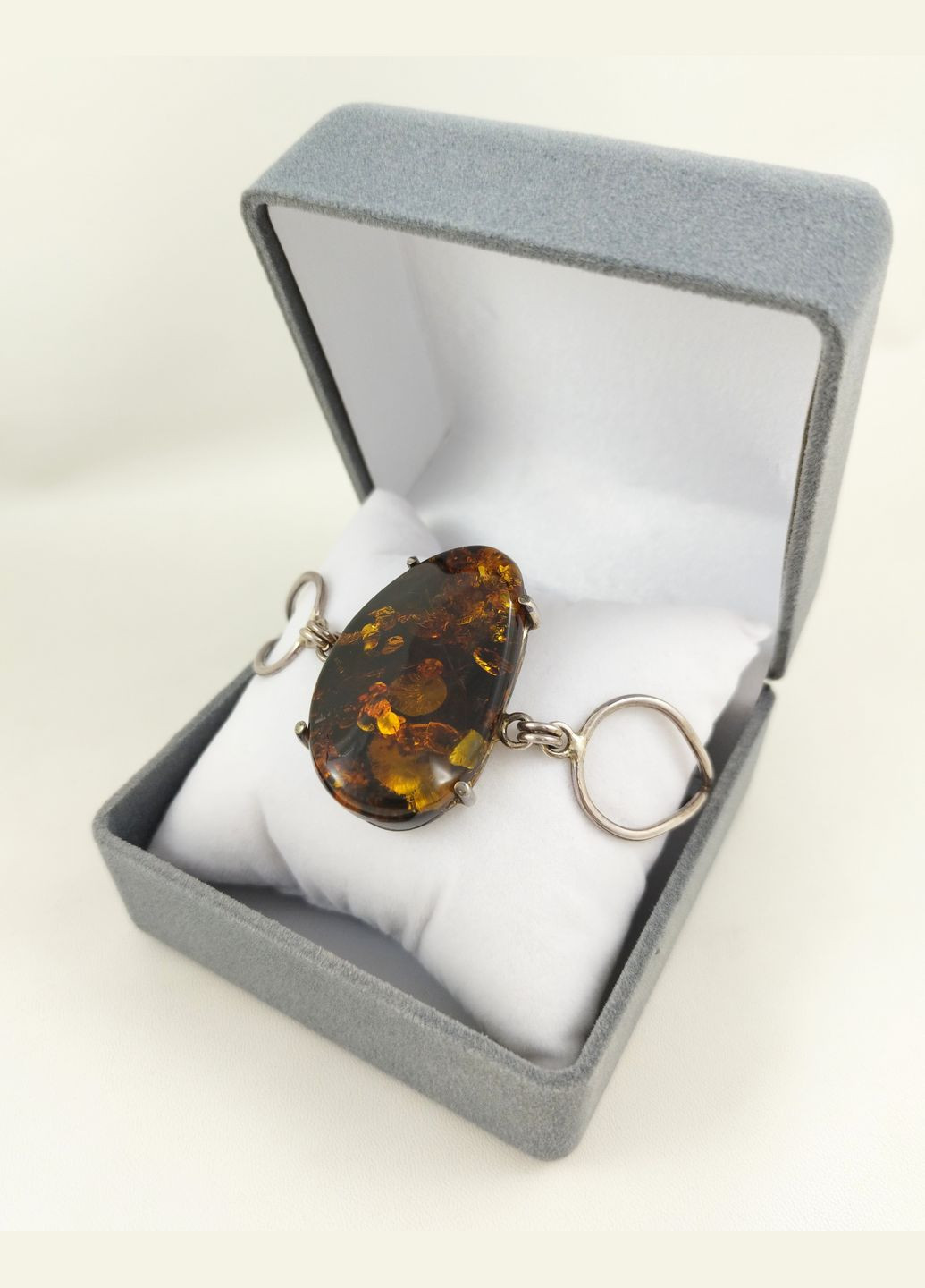 Браслет серебряный с натуральным балтийским янтарем 1054BRC2-z Shatlen Браслет (346488840)