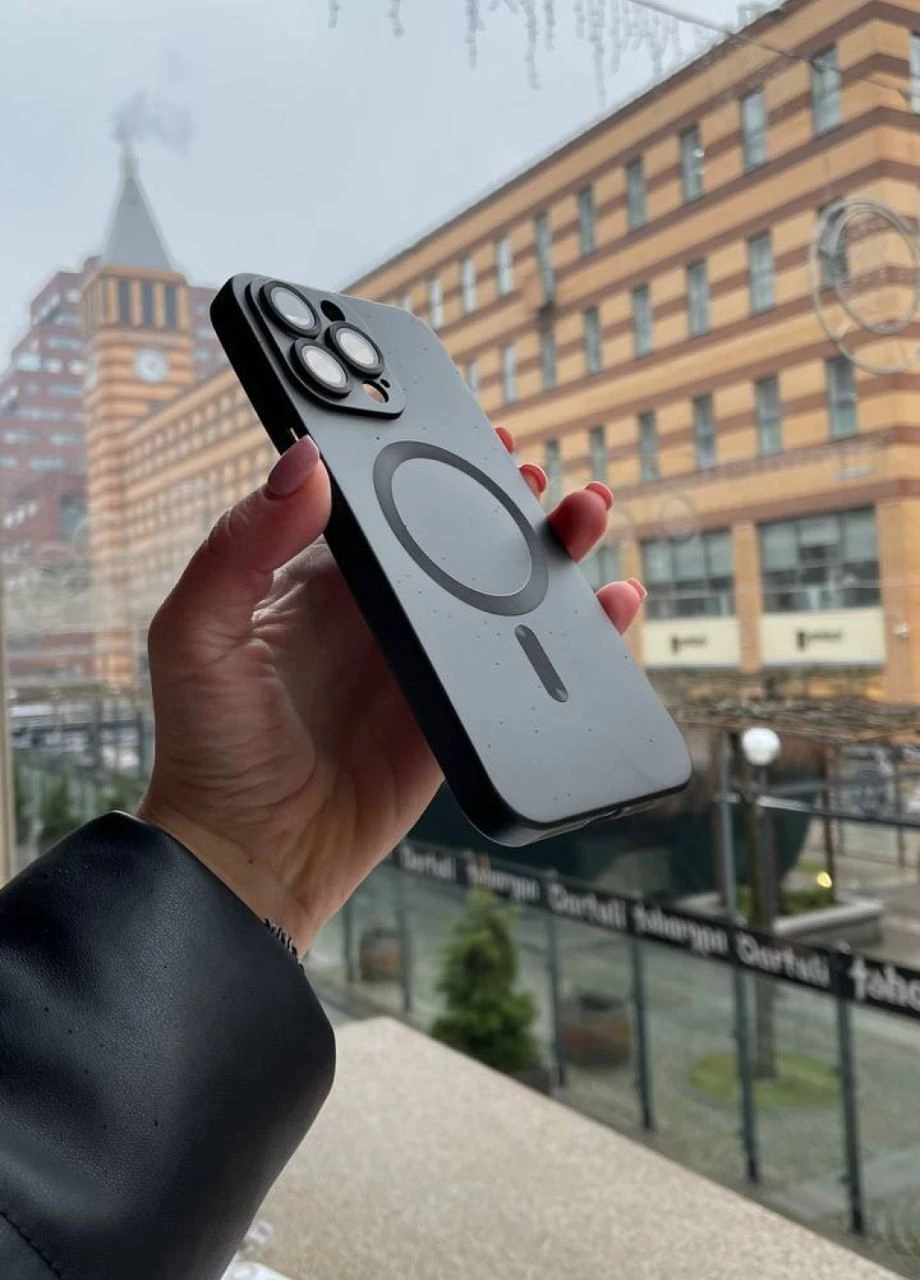 Силіконовий чохол для iPhone 13 Pro Max Black MagSafe / Айфон 13 Про Макс чорний з магсейф No Brand (299153284)