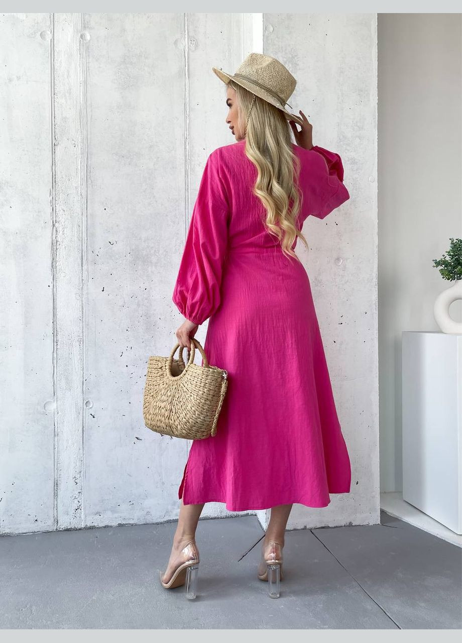 Малиновое коктейльное, деловое, домашнее, пляжное, карнавальный, повседневный, джинсовое платье No Brand