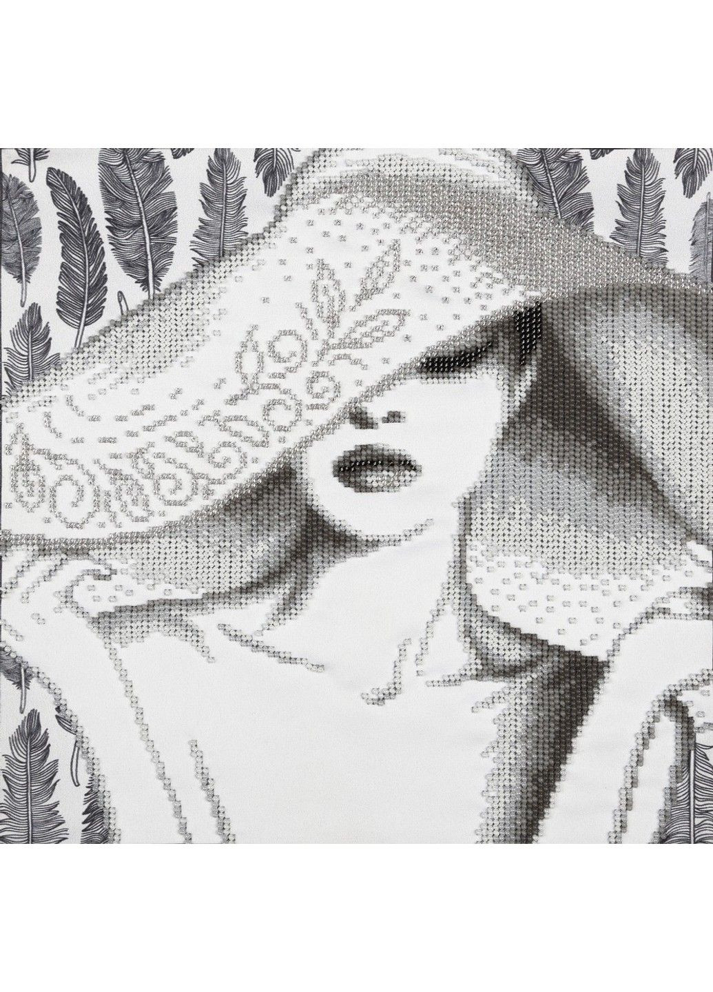 Набір для вишивання бісером Леді красуня дівчина сексуальний капелюх стиль 26х26 см ТН-0847 No Brand (333165416)