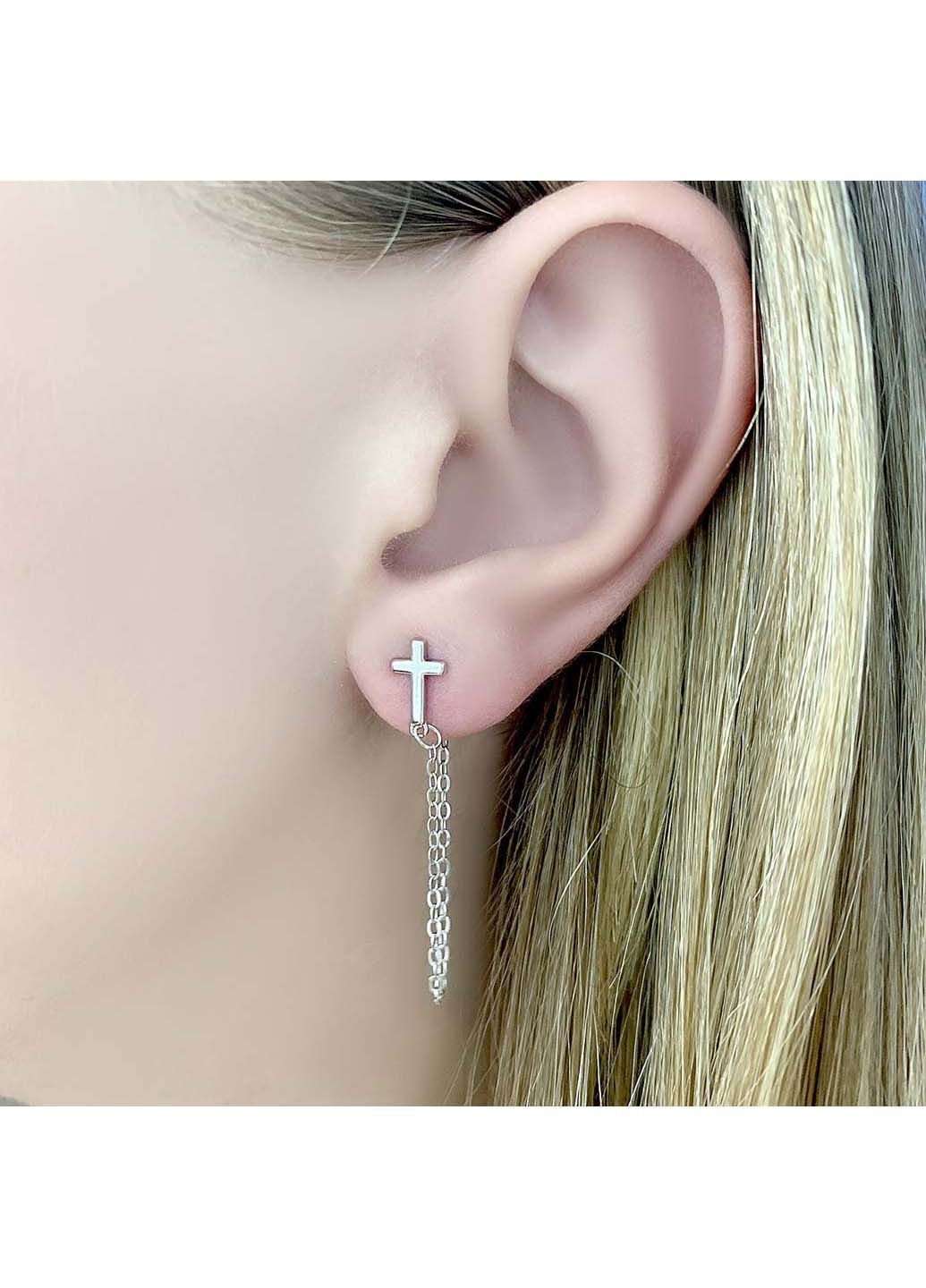 Серебряные серьги без камней (2094395) Silver Breeze (317354825)