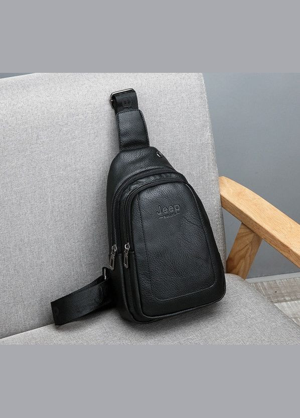 Чоловіча бананка сумка на груди, барсетка на плече кросбоді слінг з USB екошкіра (BRT) Jeep (336552009)