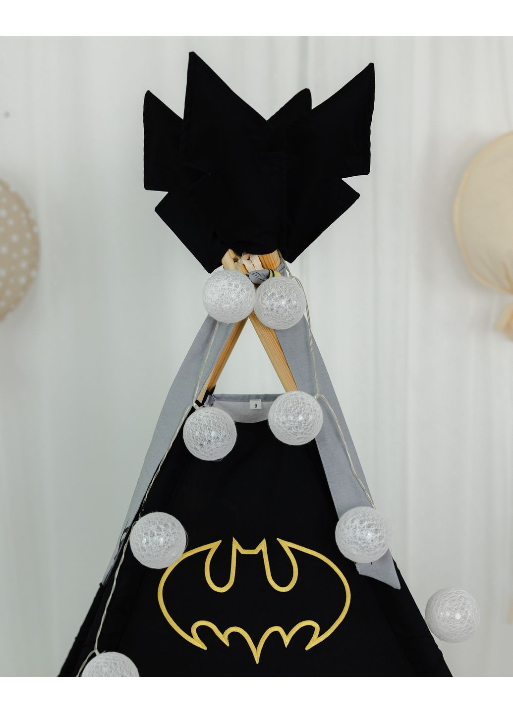 Вигвам для мальчика серый Бэтмен Супергерой No Brand (367267968)