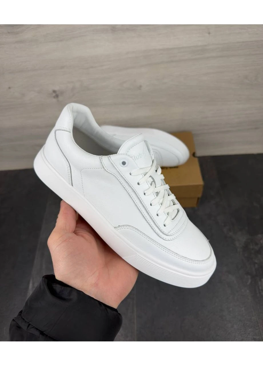 Белые мужские кеды из натуральной замши No Brand