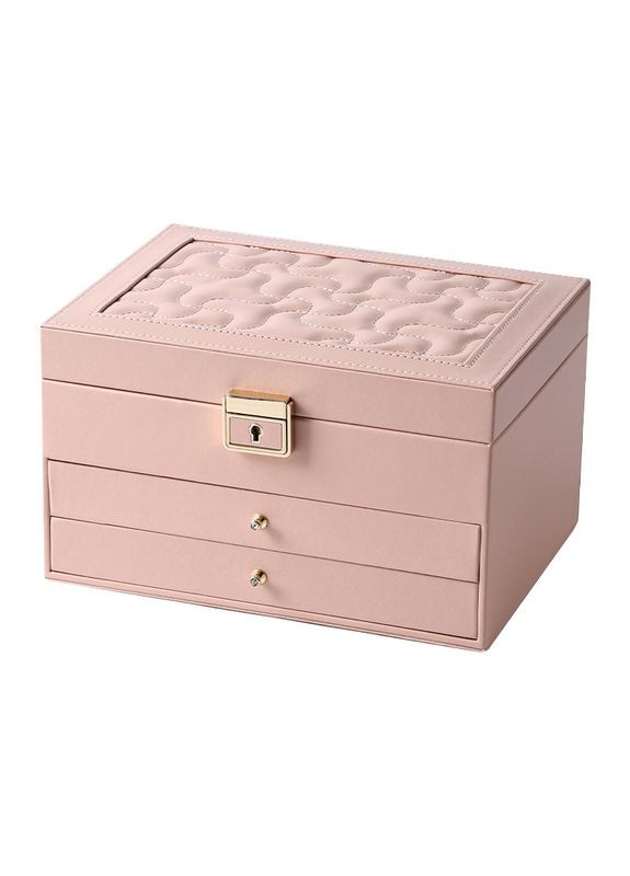 Скринька SP-01265 для прикрас та ювелірних виробів трирівнева на замку з ключем 23*17*13,5 см Casegrace (362455919)