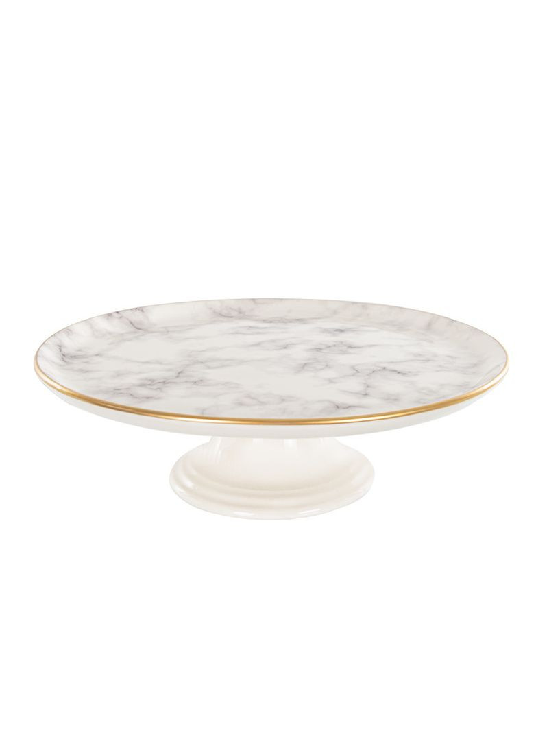 Тортовница на ножке керамическая с крышкой 30 см 1769-024 Alba (346533451)