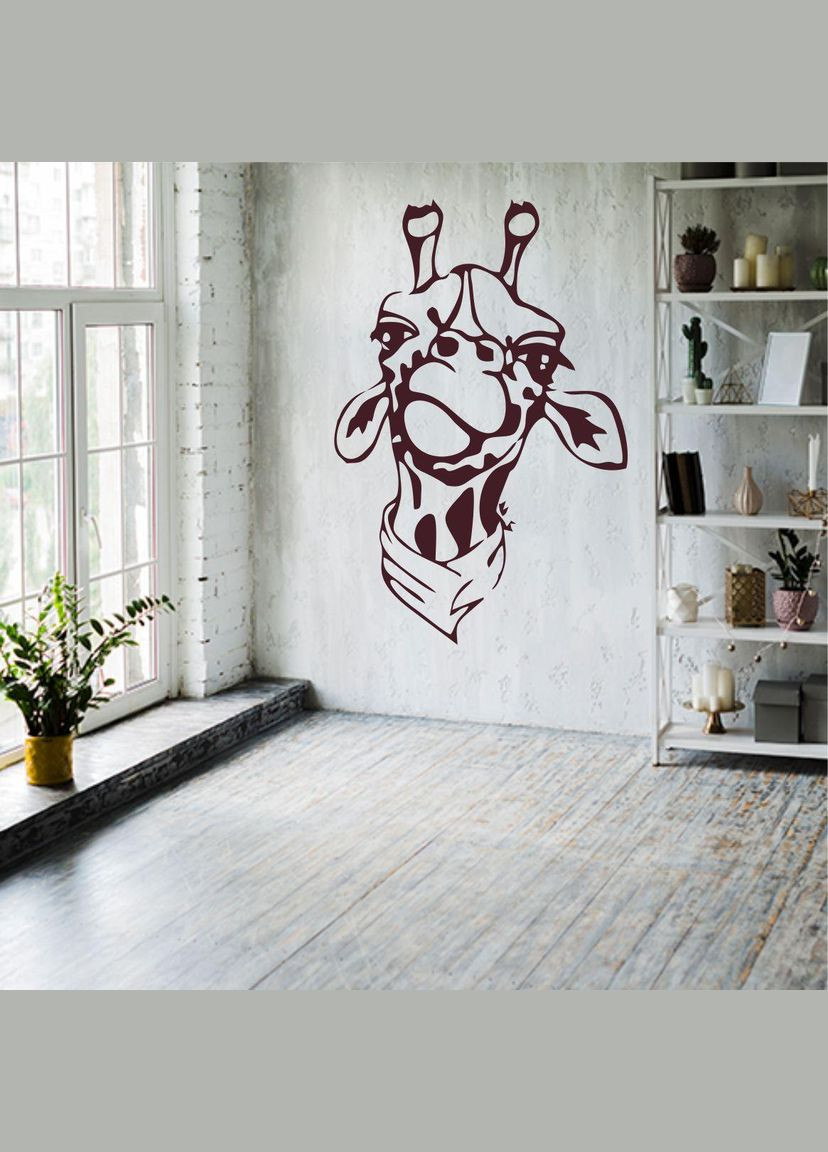 Трафарет для фарбування, Жирафа, одноразовий із самоклеючої плівки 140 х 95 см Декоинт (278289384)