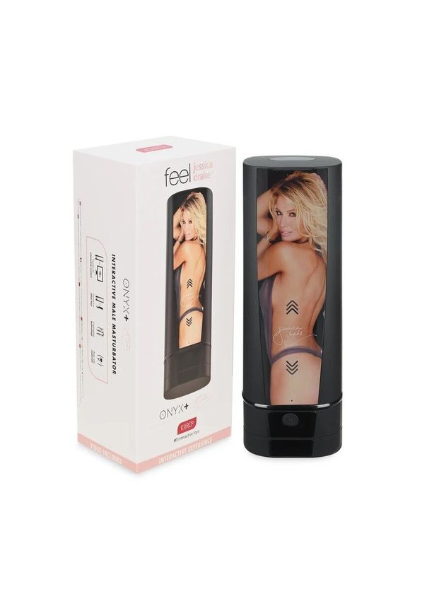 Мастурбатор Onyx + Jessica Drake, 10 стискуючих кілець, не треба рухати, теледільдоніка Kiiroo (296627344)