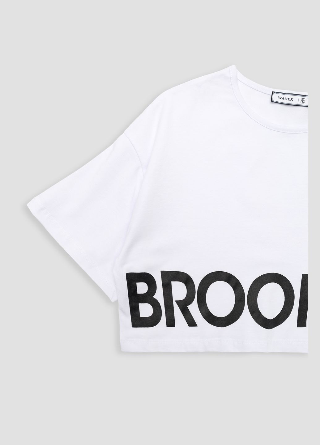 Белая летняя футболка с коротким рукавом для девочки цвет белый цб-00268912 Wanex