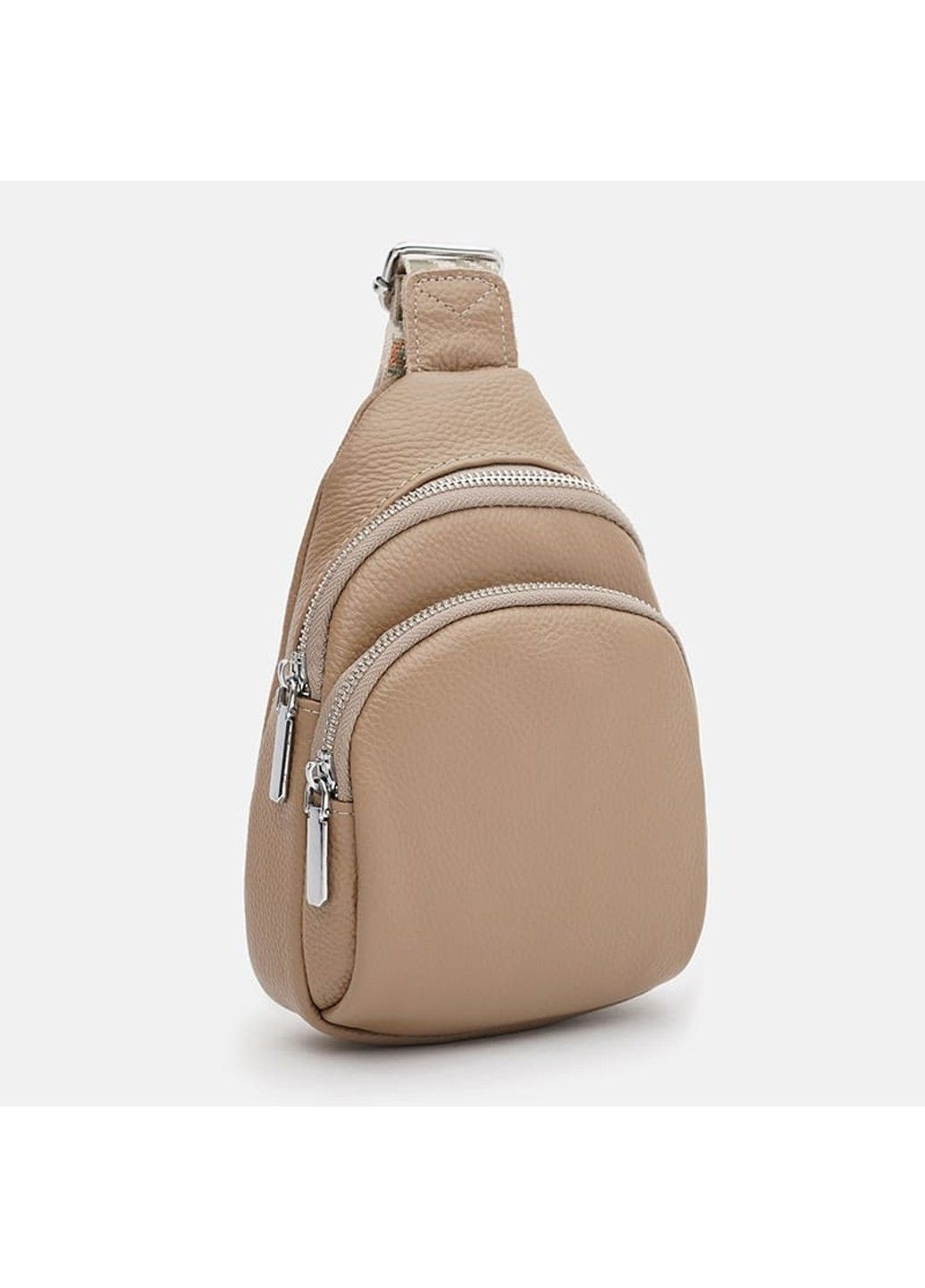 Шкіряний жіночий рюкзак через плече K15-606be-beige Borsa Leather (367992112)