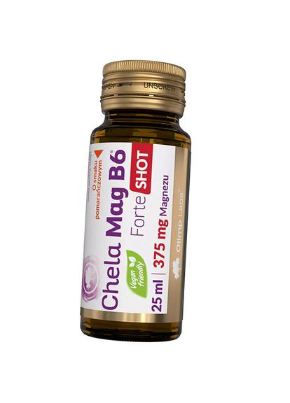 Магний B6, ChelaMag B6 Forte Shot, Nutrition 25мл Апельсин (36283071) Olimp (315784010)