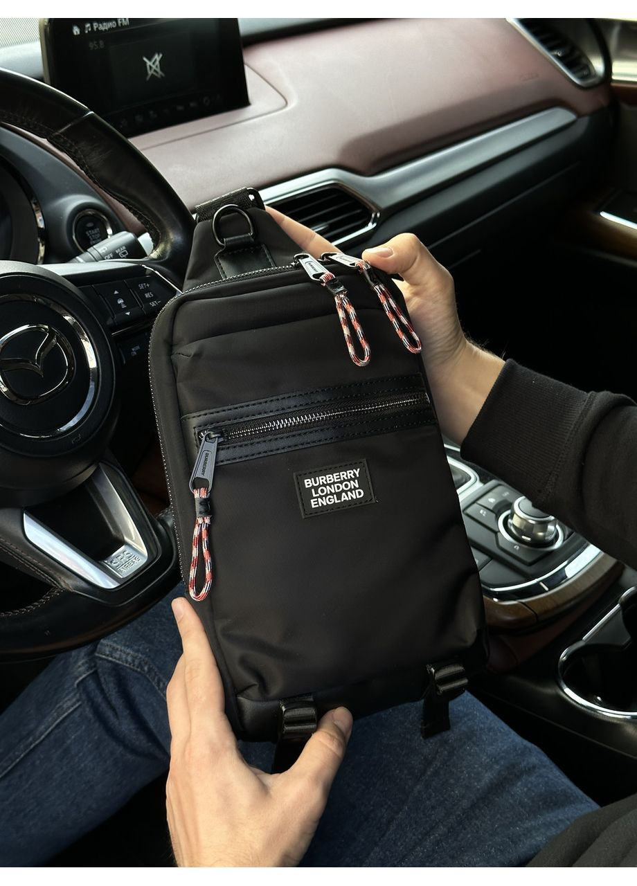 Сумка мужская Black Nylon Crossbody Bag No Brand (355343130)