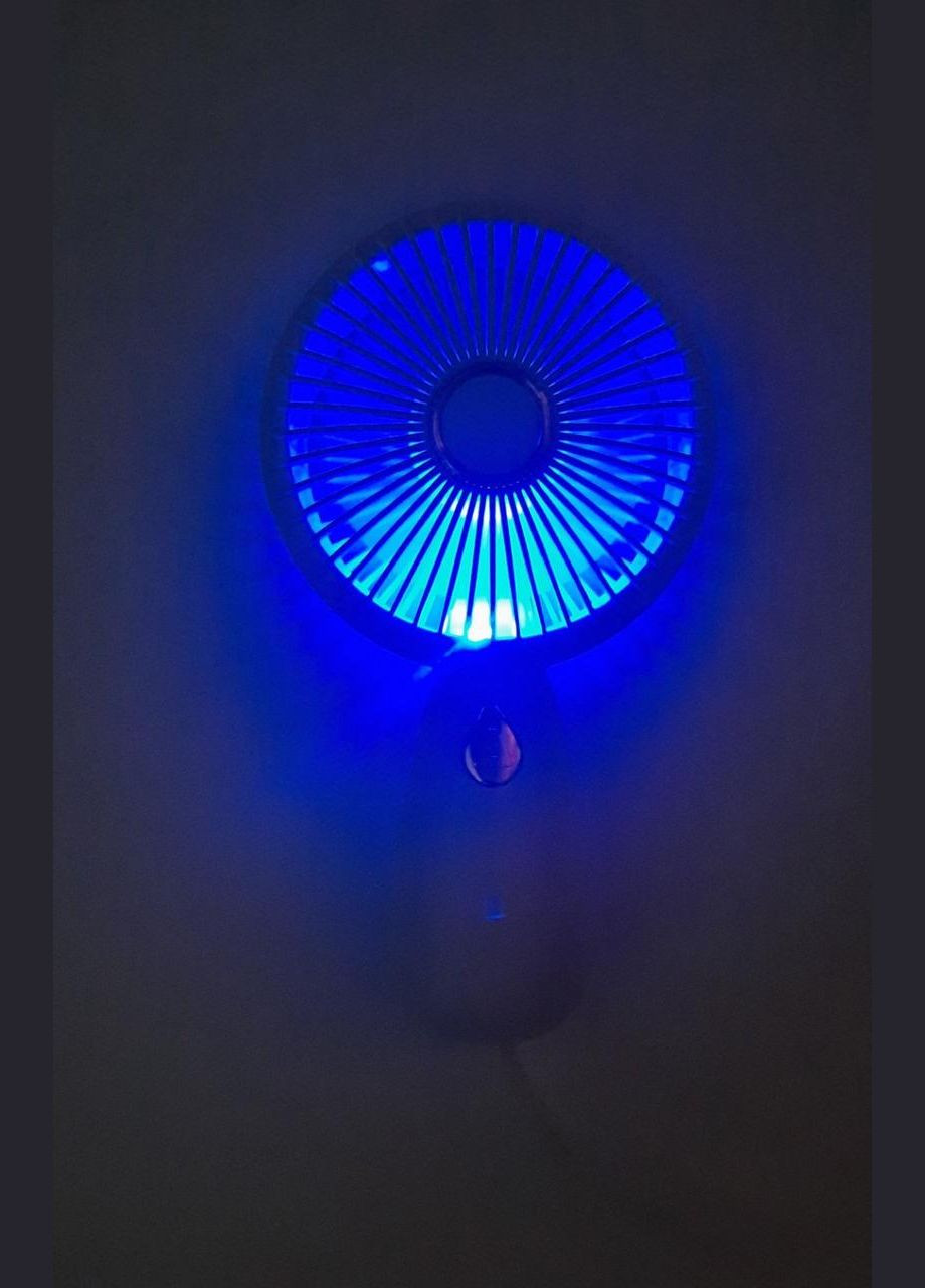 Портативный ручной аккумуляторный вентилятор с подсветкой ZB103W белый No Brand (329740159)