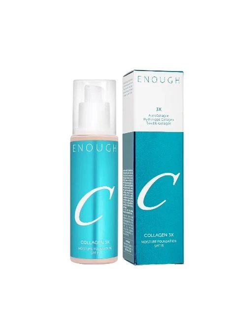 Тональный крем с тройным коллагеном Collagen 3x Moisture Foundation SPF 15 23N natural beige, 100 мл ENOUGH (376843636)