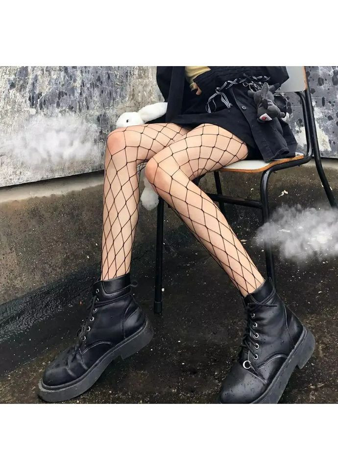 Еротичні чорні колготки в сіточку для дівчат та жінок, Сексуальні міцні колготки в чорному кольорі No Brand колготки в сіточку чорні (360428751)