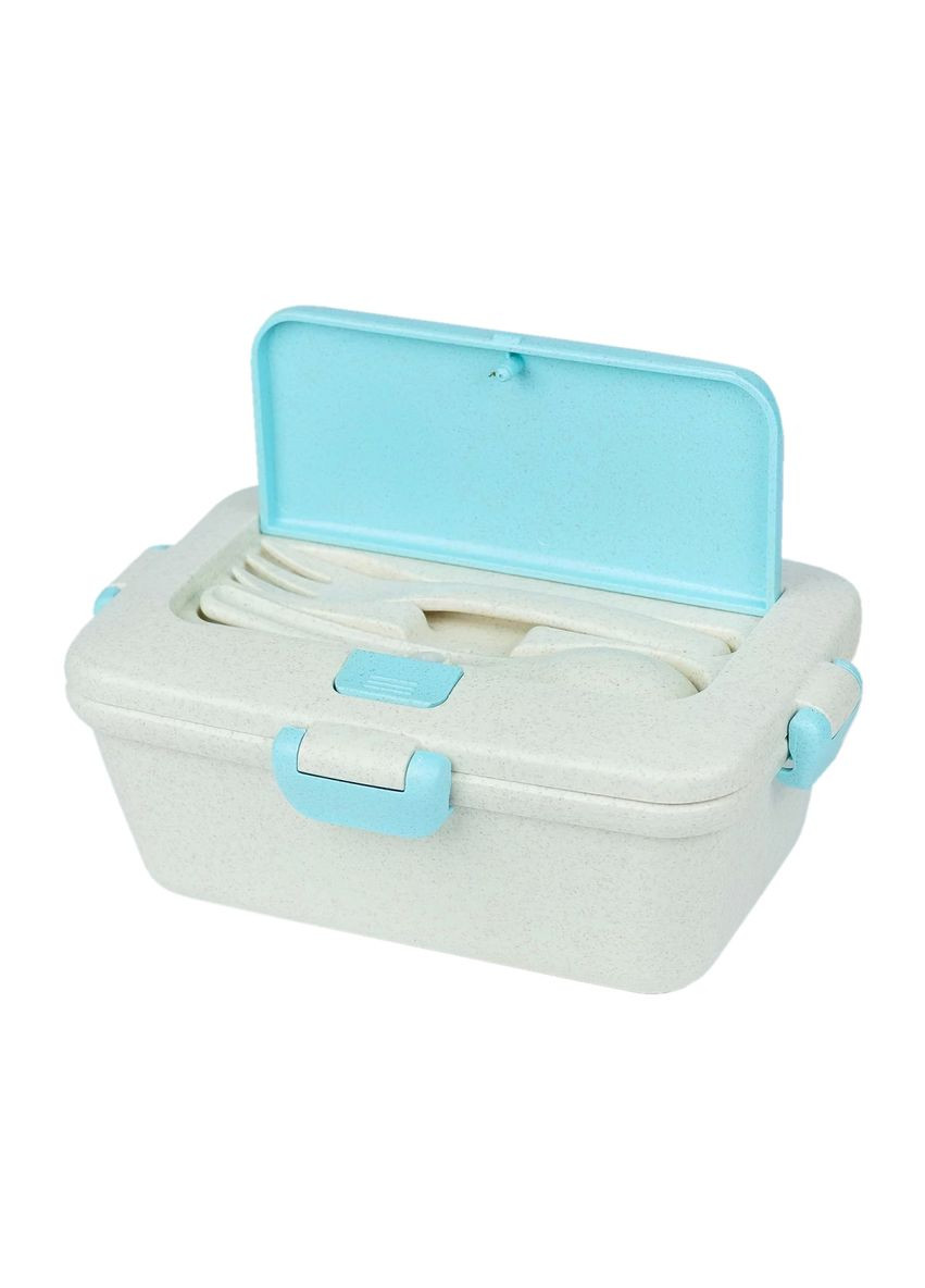 Ланч-бокс EcoSapiens Bunny, 950 мл из экоматериала, бирюзовый Jooki (358705737)