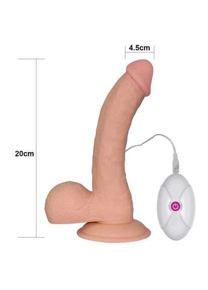 Реалистичный вибратор - The Ultra Soft Dude Vibrating 8.8" Lovetoy (397293802)