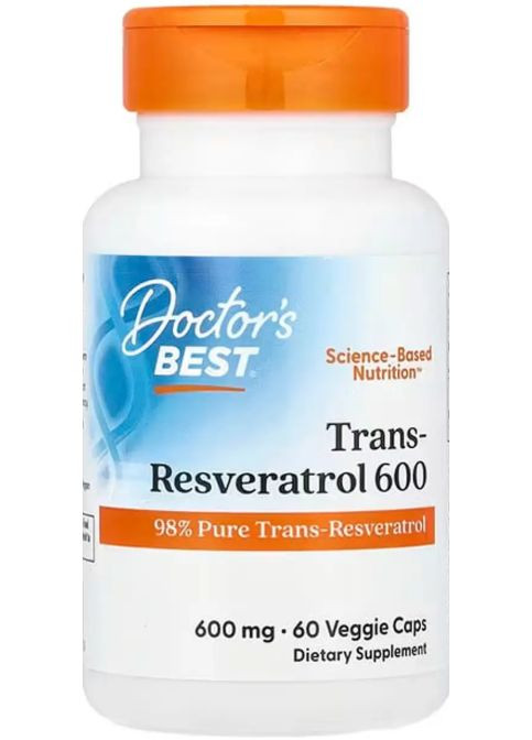 Ресвератрол Trans-Resveratrol 60 вег капс Doctor's Best (357339660)