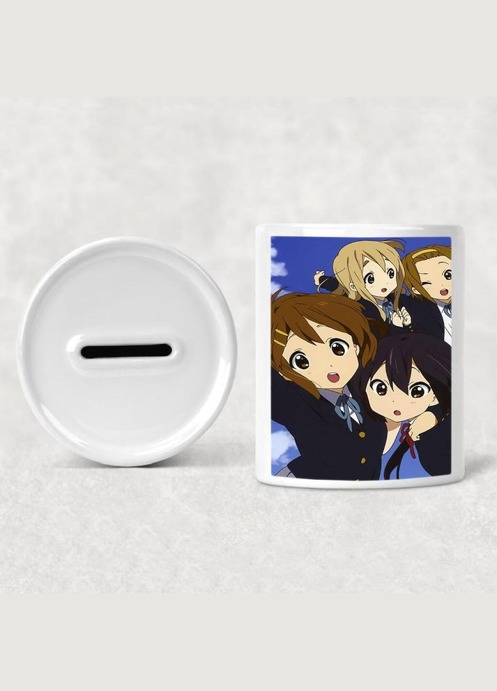 Скарбничка, копілка для грошей Аніме Кей-Он #0005 біла керамічна No Brand (315046898)