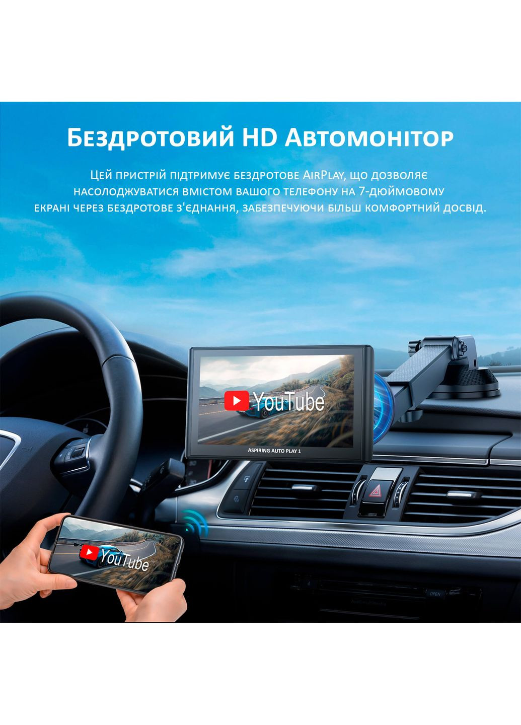 Auto Play 1, Magnet, CarPlay, Android auto Aspiring (360563297)