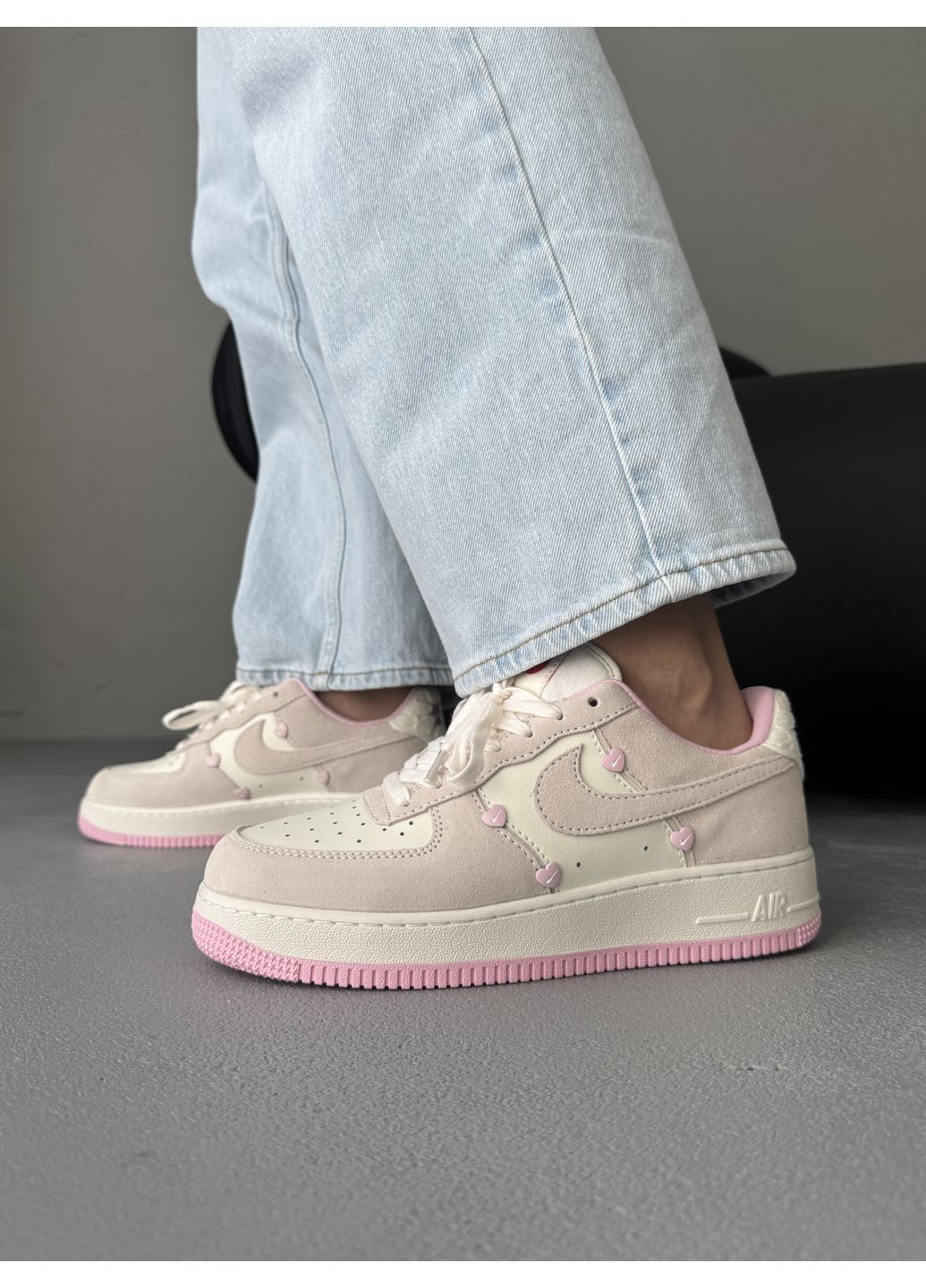 Комбіновані Осінні кросівки чоловічі nike air force valentines day найк аір форс 1 преміум No Brand