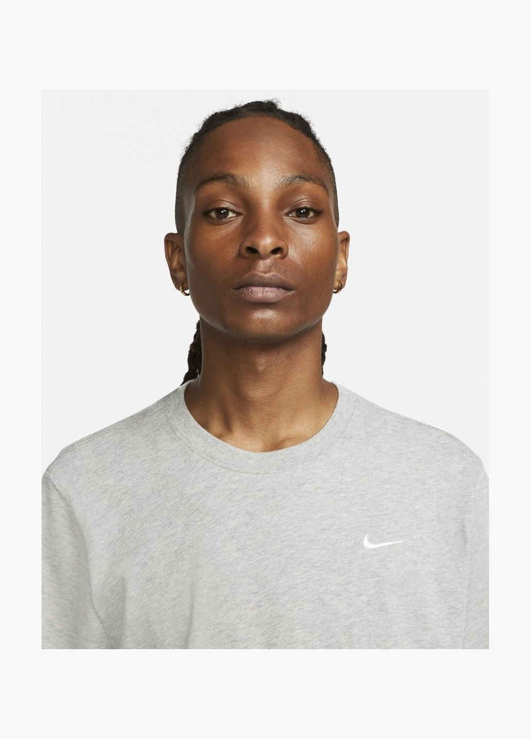 Сіра футболка чоловіча sportswear swoosh t-shirt grey bv0507-063 Nike