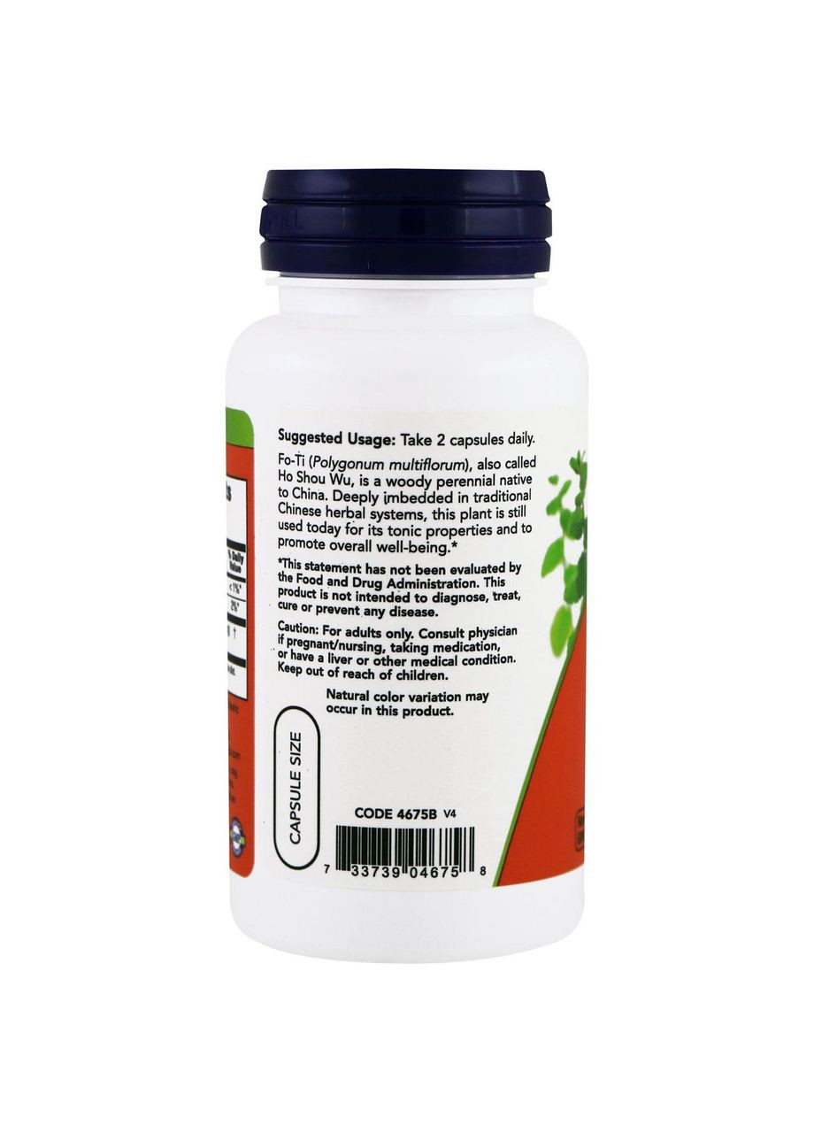 Горець багатоквітковий, Fo-Ti,, 560 мг, 100 капсул Now Foods (364311987)