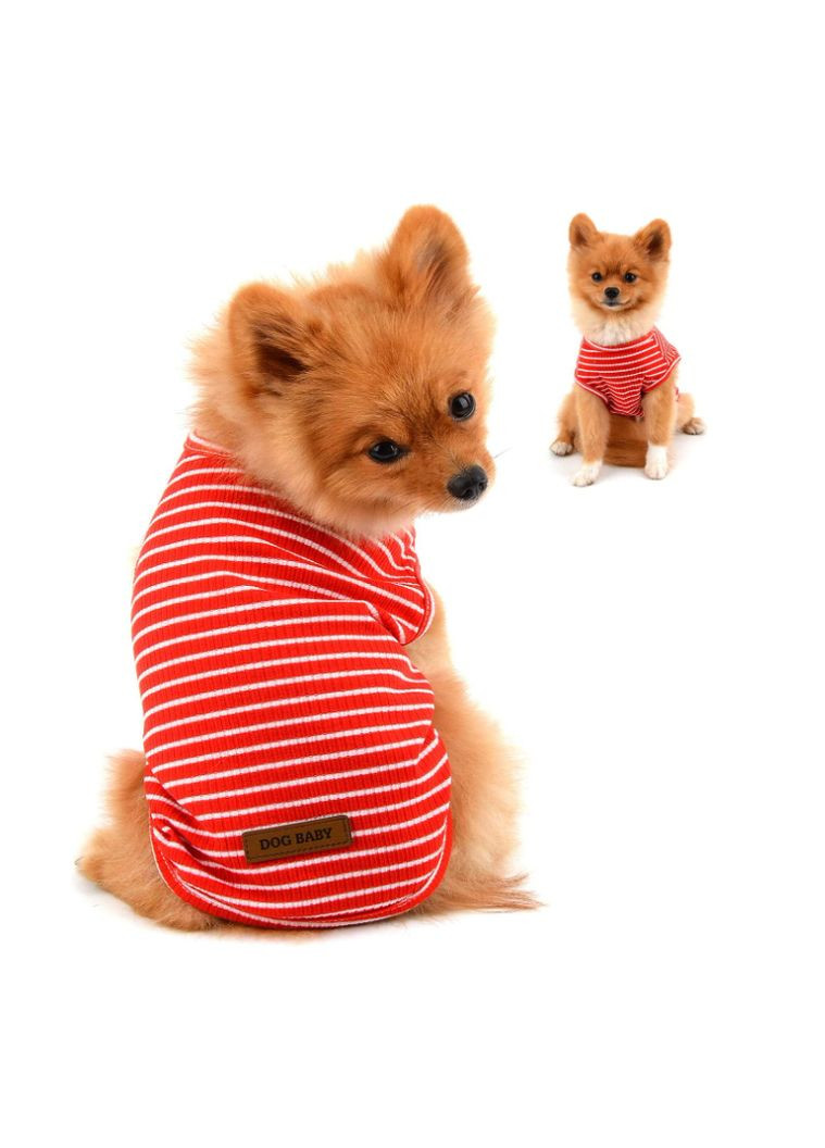 Костюм (футболка) для собак и кошек в полоску, размер L, No Brand (368710425)