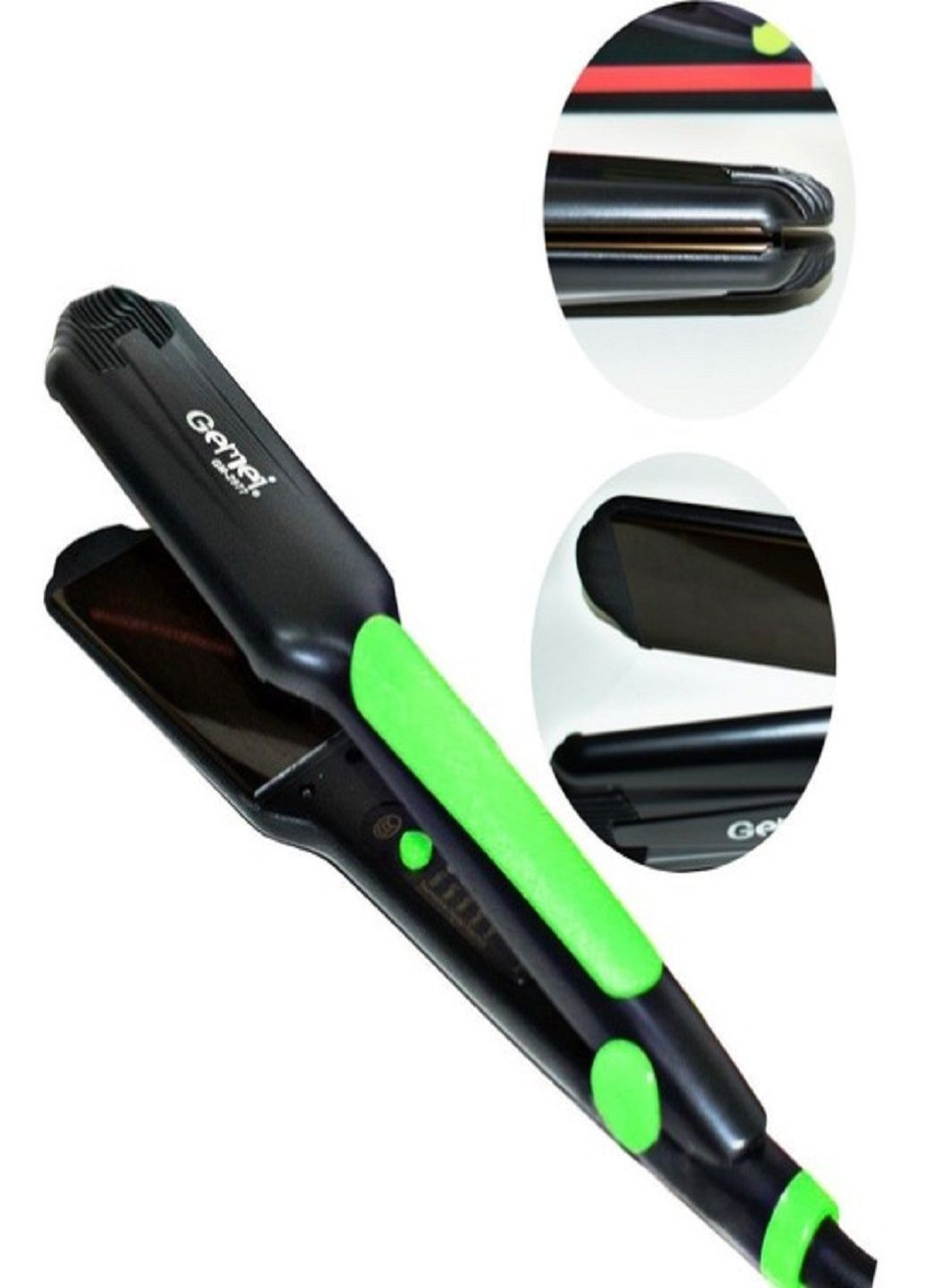 Выпрямитель для волос GM-2977 с регулировкой температуры Черный Gemei (303217430)