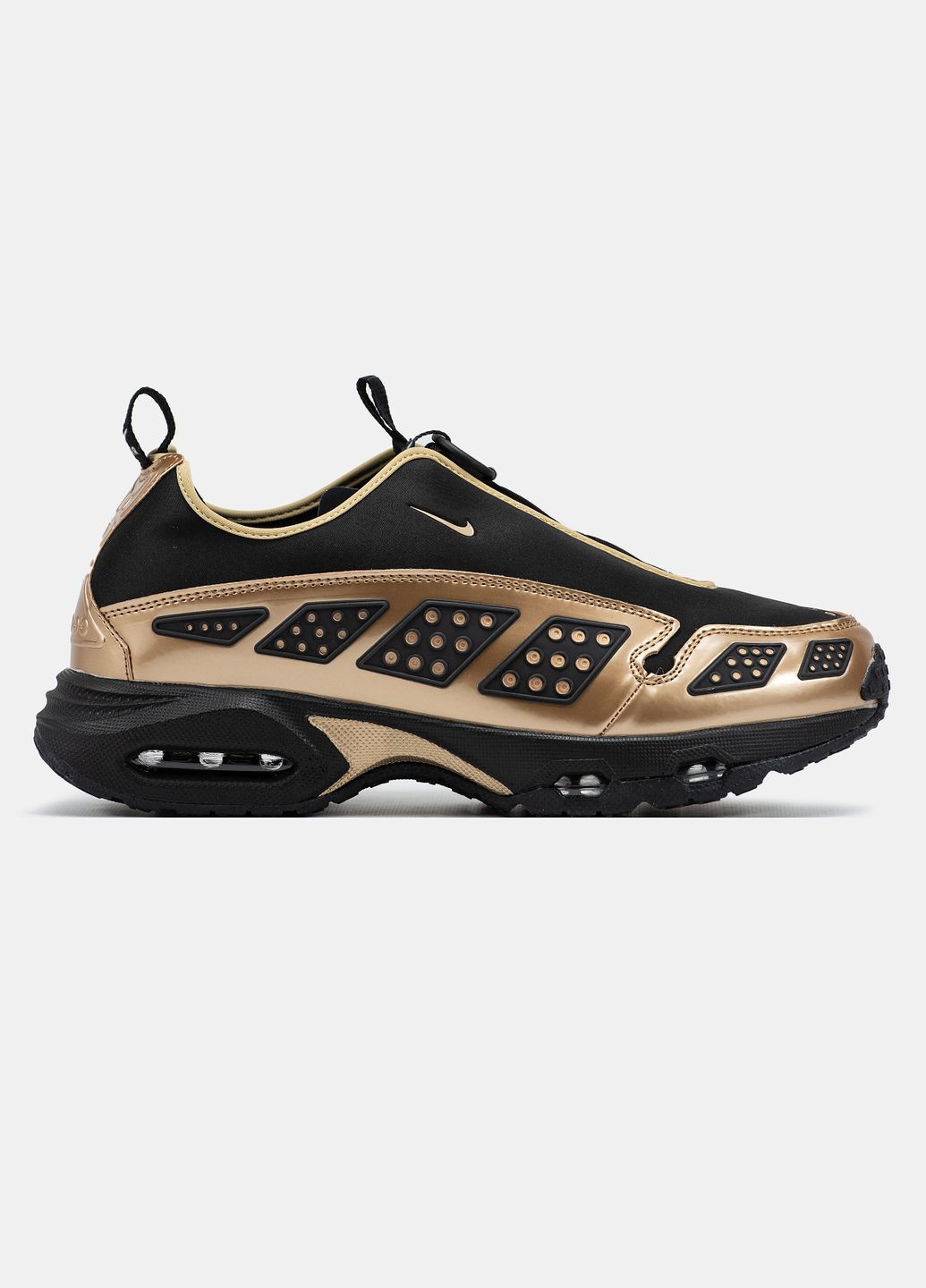 Черные всесезонные кроссовки мужские nike air max sunder sndr black gold | найк аир макс сандер сндр черные золотые No Brand