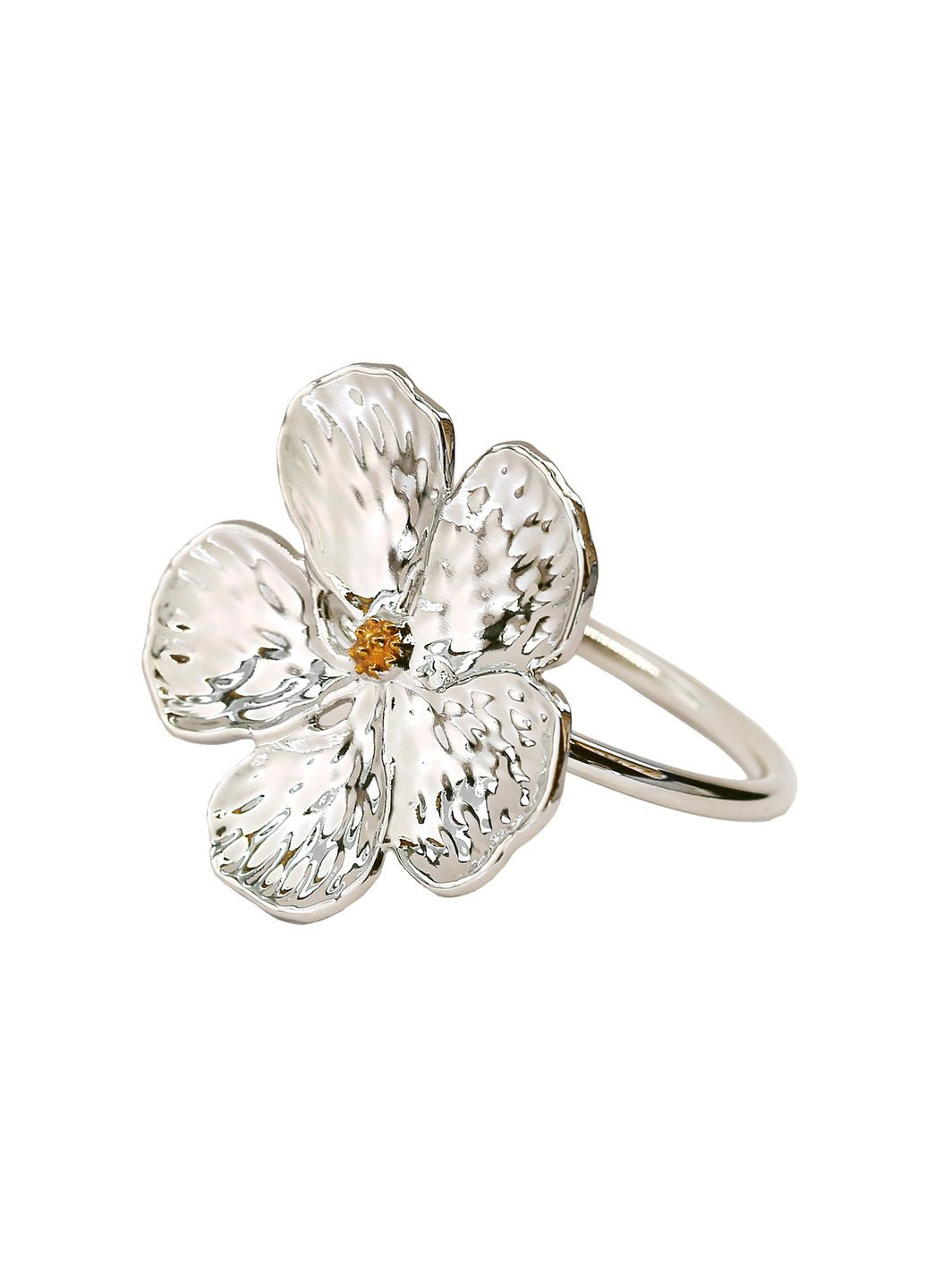 Металеве кільце для серветок Квітка D4.3*4 см срібло 992-333 BonaDi (342109744)