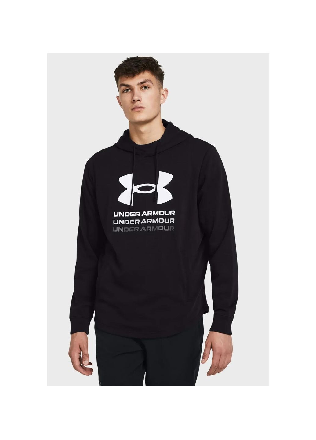 Кофта чоловіча Rival Terry Graphic Black (1386047-001) Under Armour (370780333)