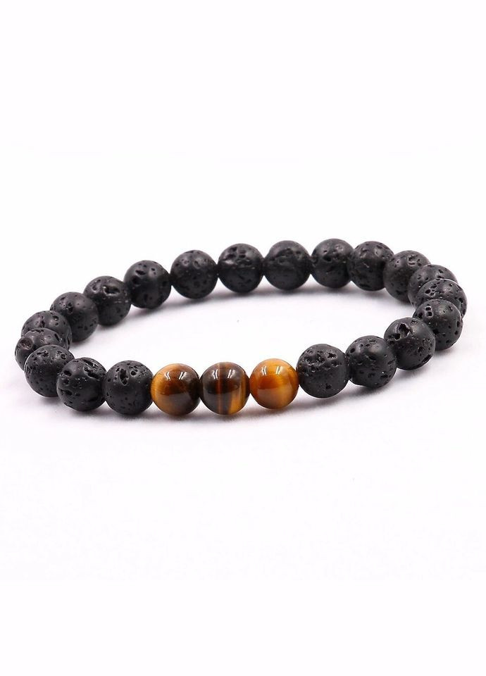 Браслет из лавового камня и тигрового глаза (80015) Hemst (301071307)