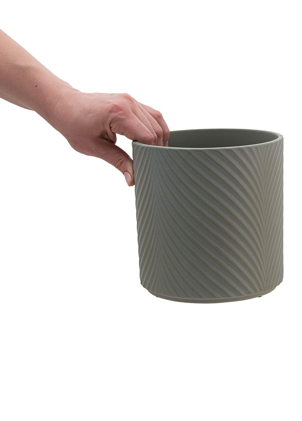 Кашпо для цветов elemi Листок 16 см керамическое 2,3 л темно-зеленое Мамин Посуд (336213671)