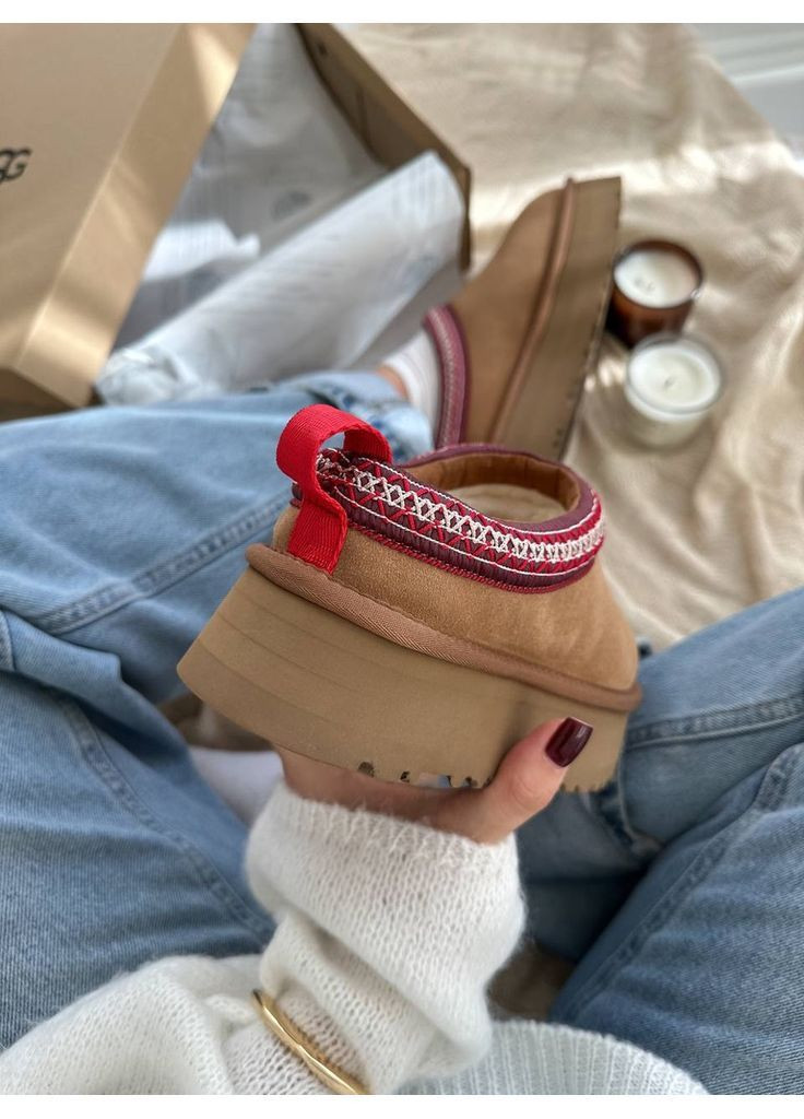 Угі жіночі зимові ТАЗ UGG Tazz TASMAN Platform chestnut No Brand (365652863)