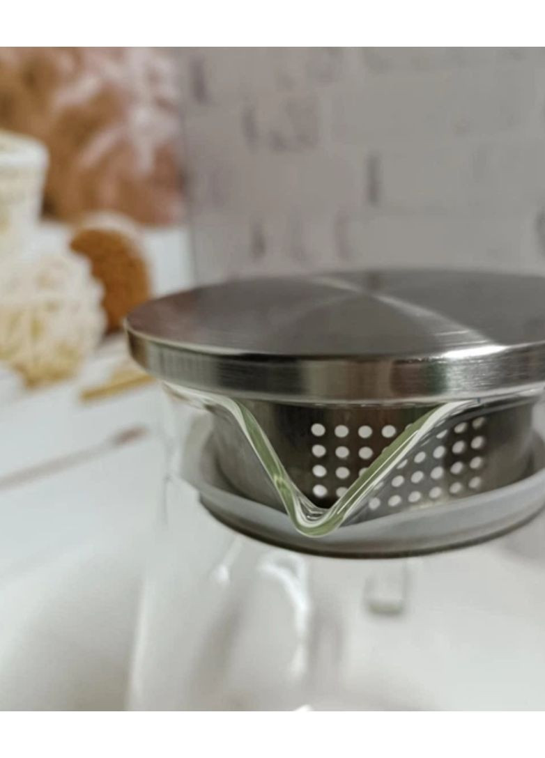 Чайник заварник Ig-GK-5209 стеклянный 1.1 л с крышкой-фильтром Topaz (369761894)